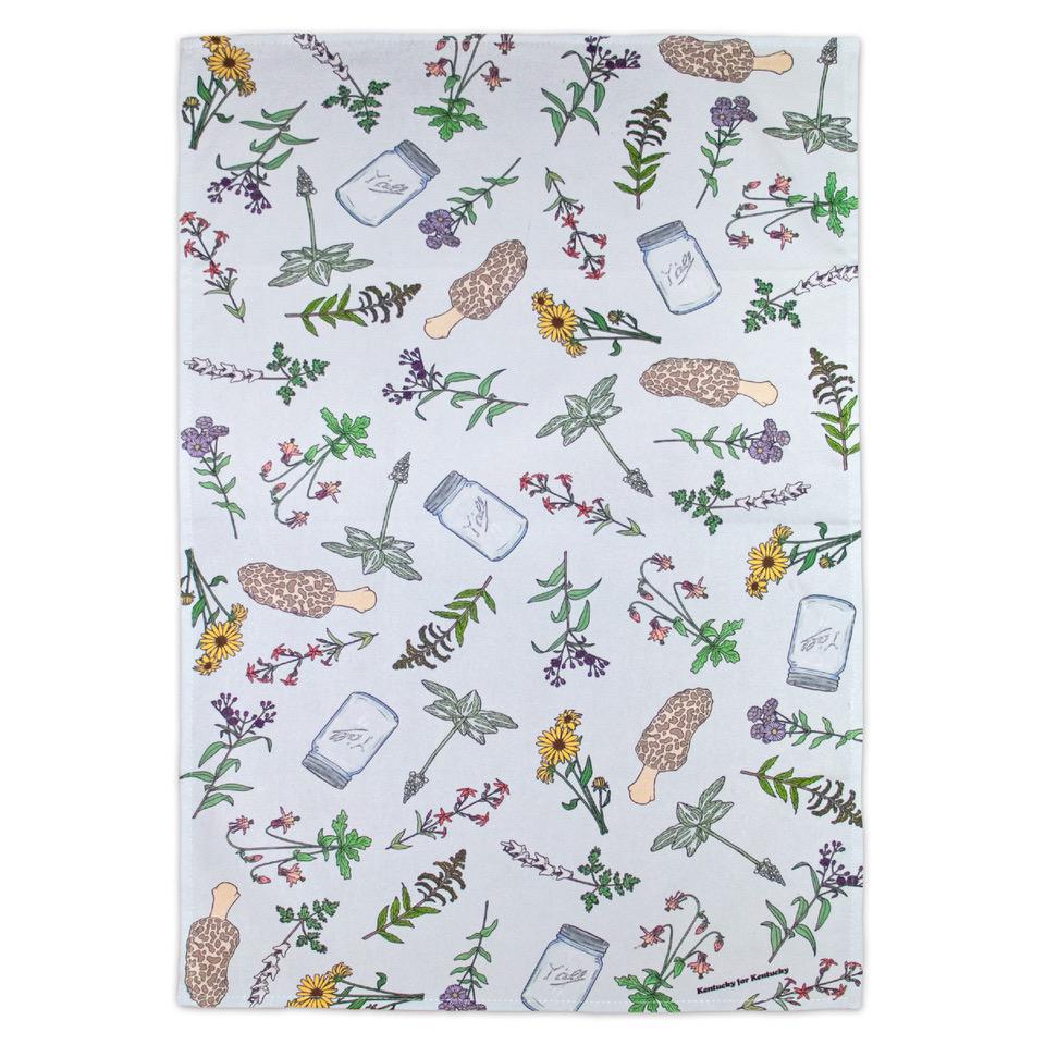 Kentucky Native Flowers Tea Towel