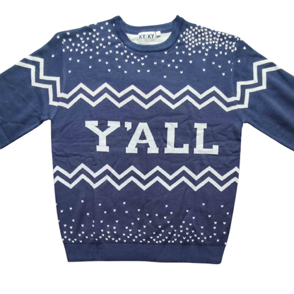 Y'ALL Christmas Sweater (Blue)