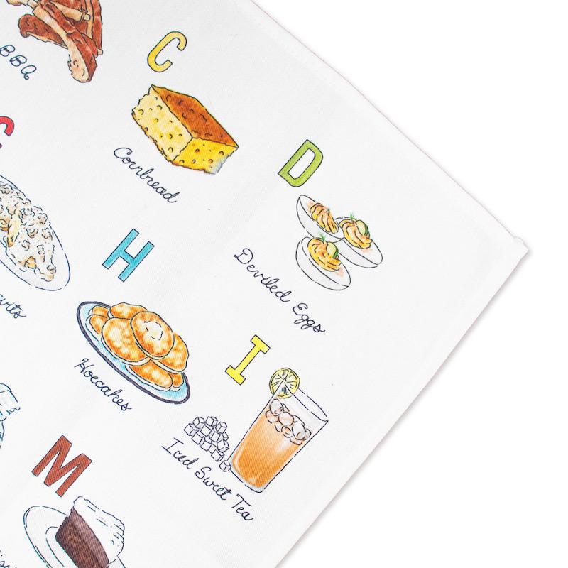 ABCs of Southern Food Tea Towel