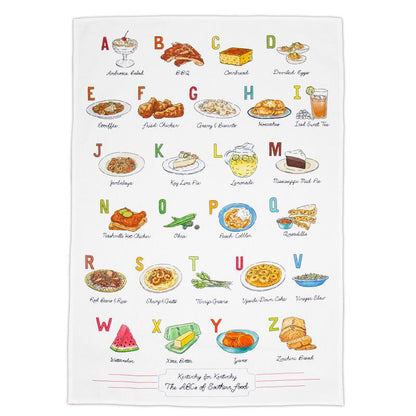 ABCs of Southern Food Tea Towel