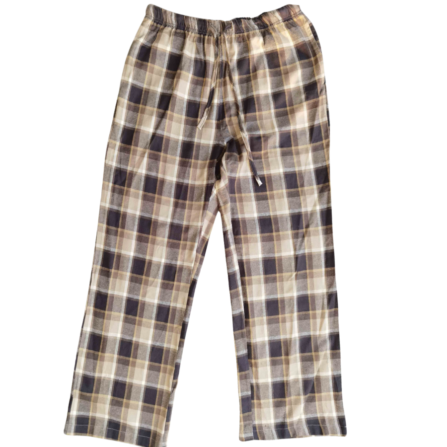 Tan Plaid Pajama Bottoms