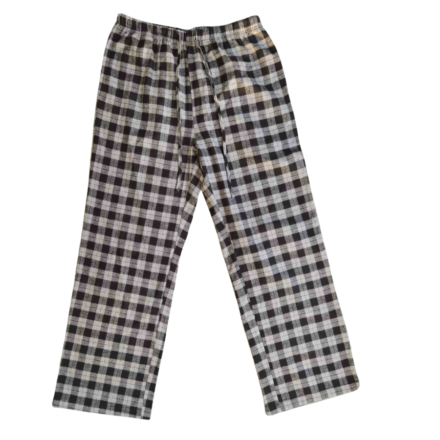 Buffalo Plaid Pajama Bottoms (Grey)