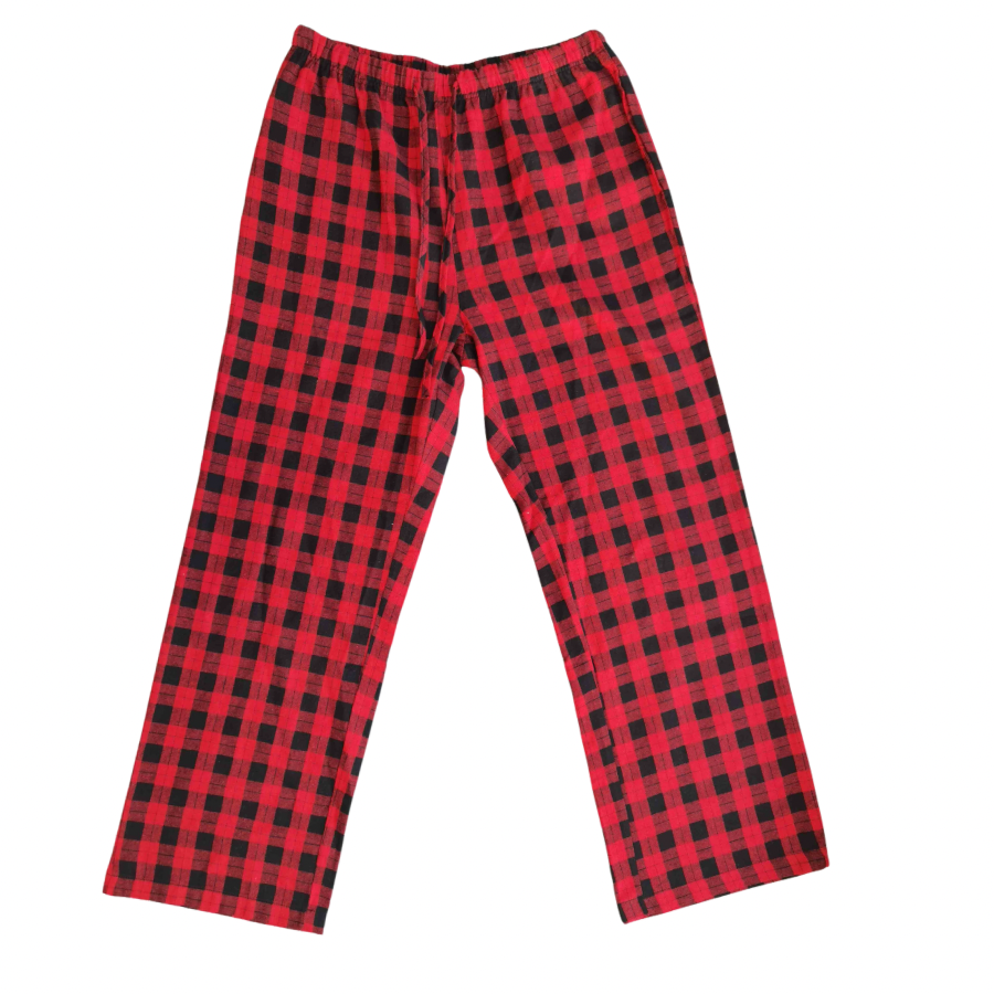Buffalo Plaid Pajama Bottoms (Red)