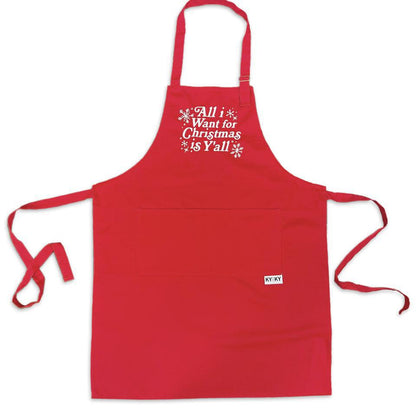 All I Want For Christmas Is Y'all Apron (Embroidered)