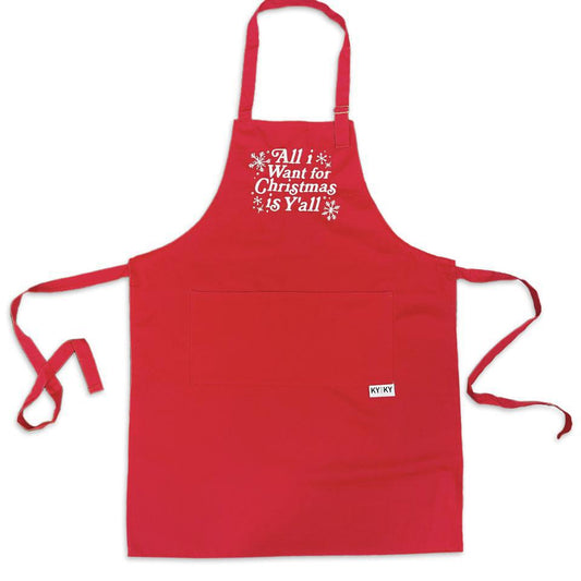 All I Want For Christmas Is Y'all Apron (Embroidered)