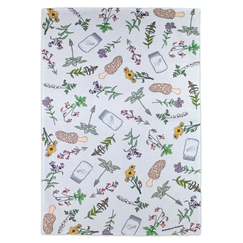 Kentucky Native Flowers Tea Towel