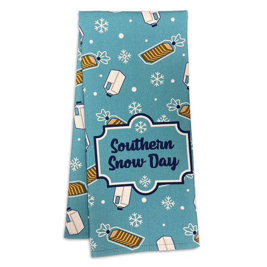 Southern Snow Day Tea Towel