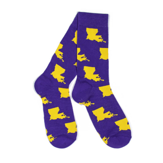 Louisiana Shape Socks