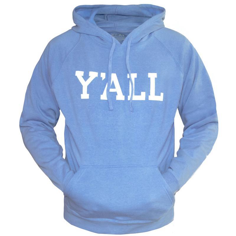 Y'ALL Hoodie (Lt. Blue & White)