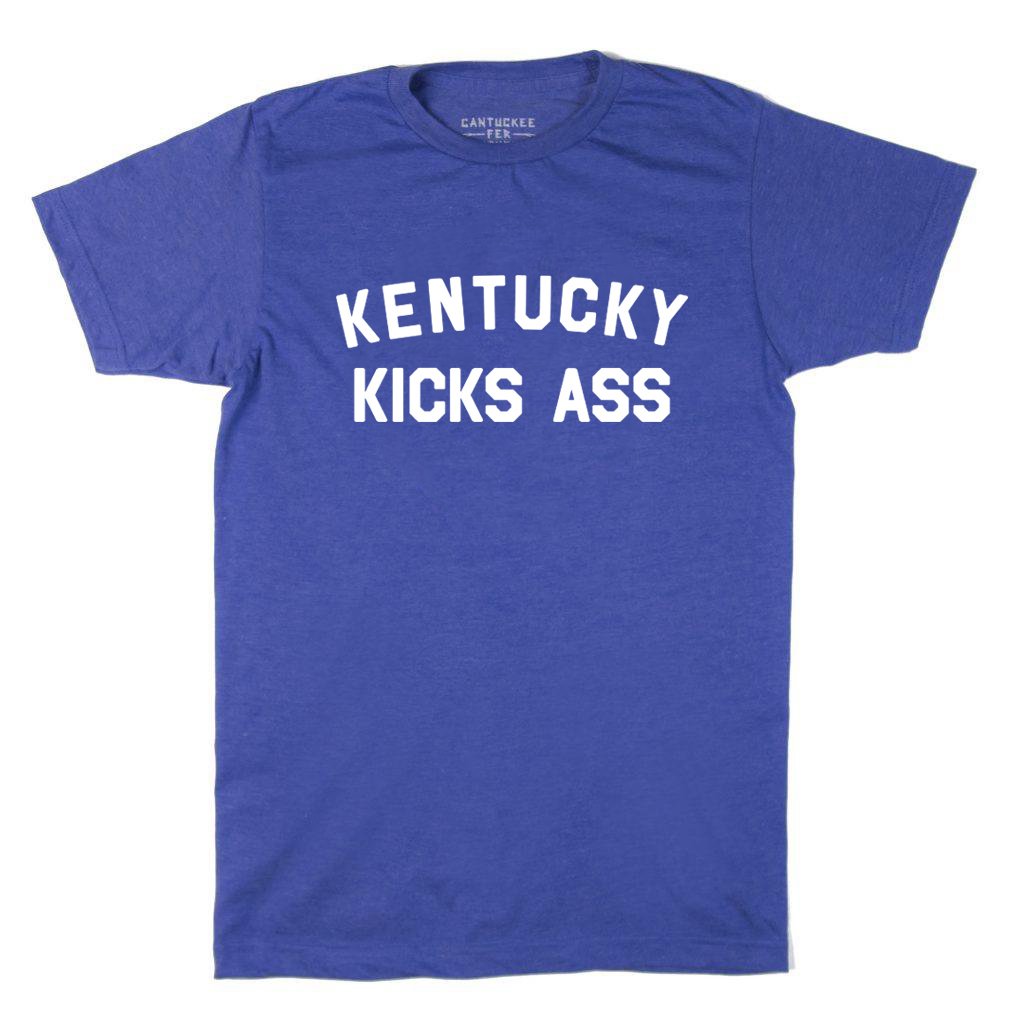 Kentucky Kicks Ass T-Shirt (Royal Blue)