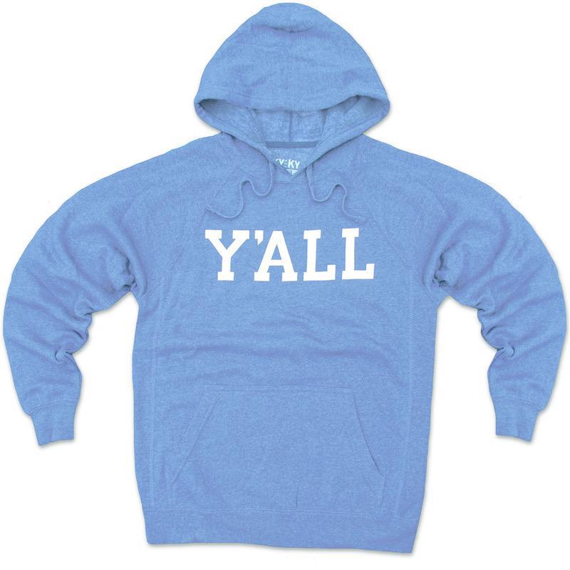 Y'ALL Hoodie (Lt. Blue & White)