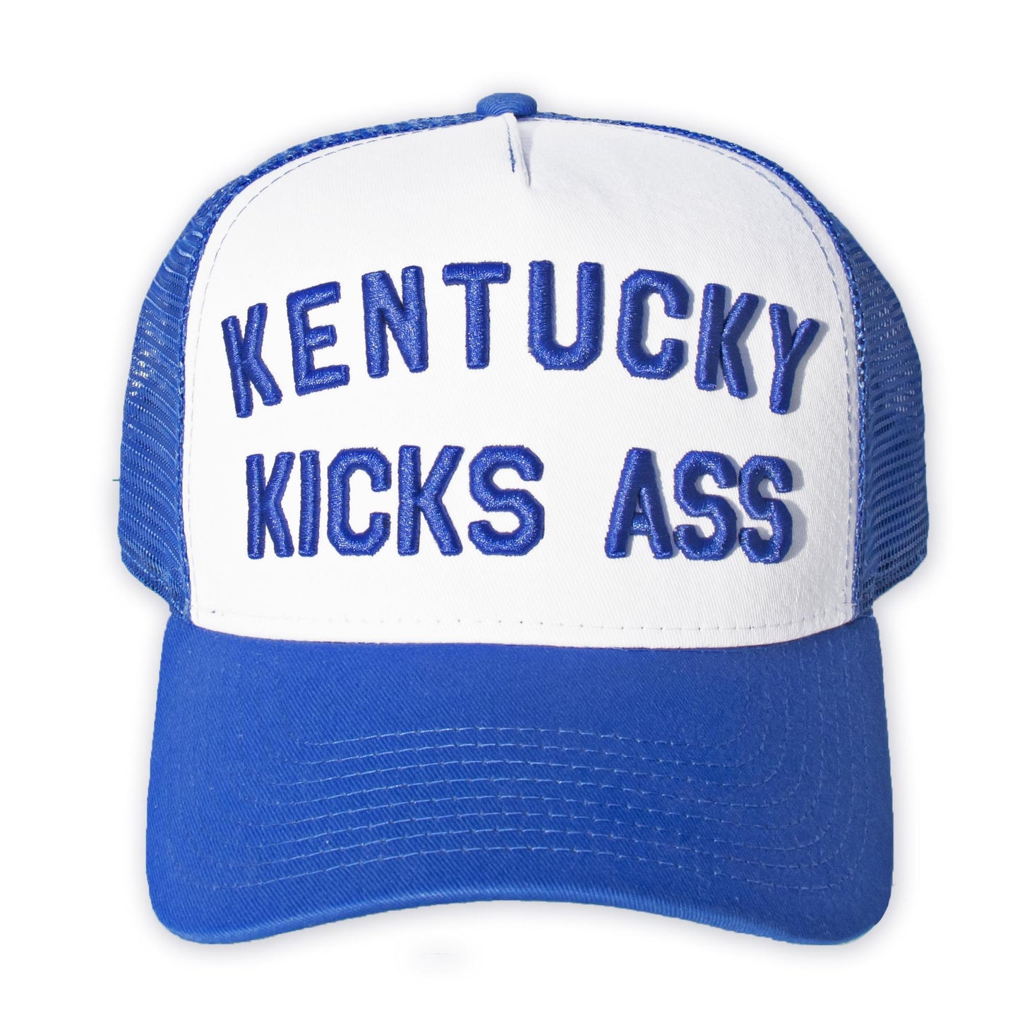 Kentucky Kicks Ass Trucker Hat (Royal)