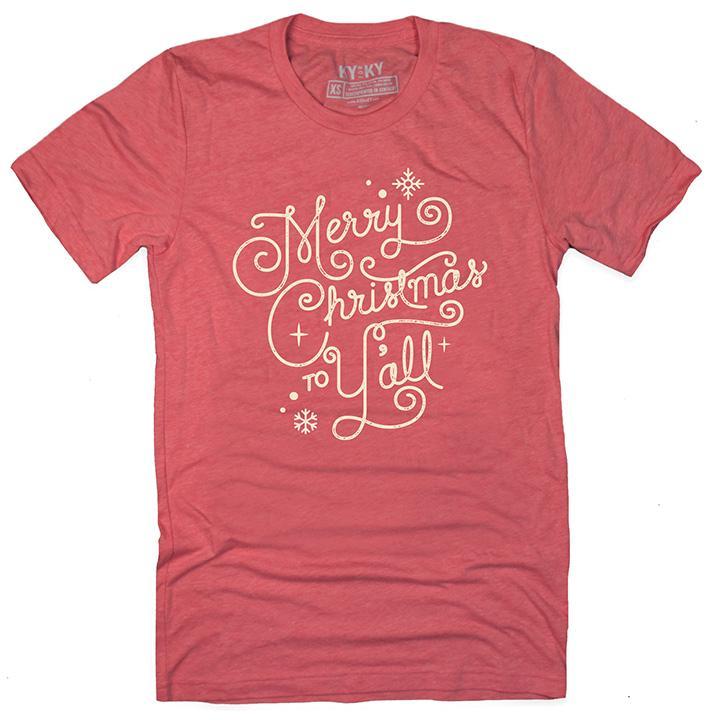 Merry Christmas to Y'all T-Shirt (Red)