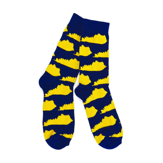 KY Shape Socks (Navy and Yellow)