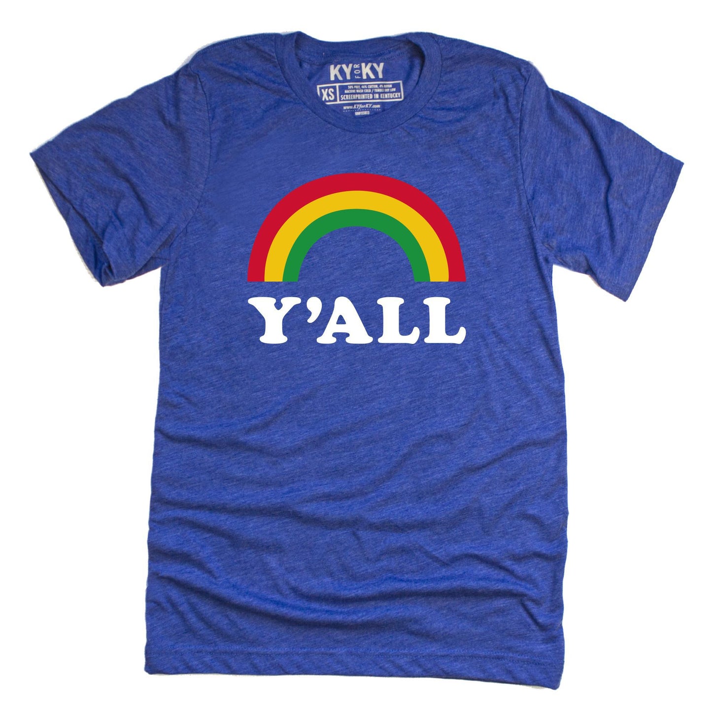 Y'all Rainbow T-Shirt (Blue)