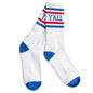 Y'all Stripe Socks (Royal & Red)