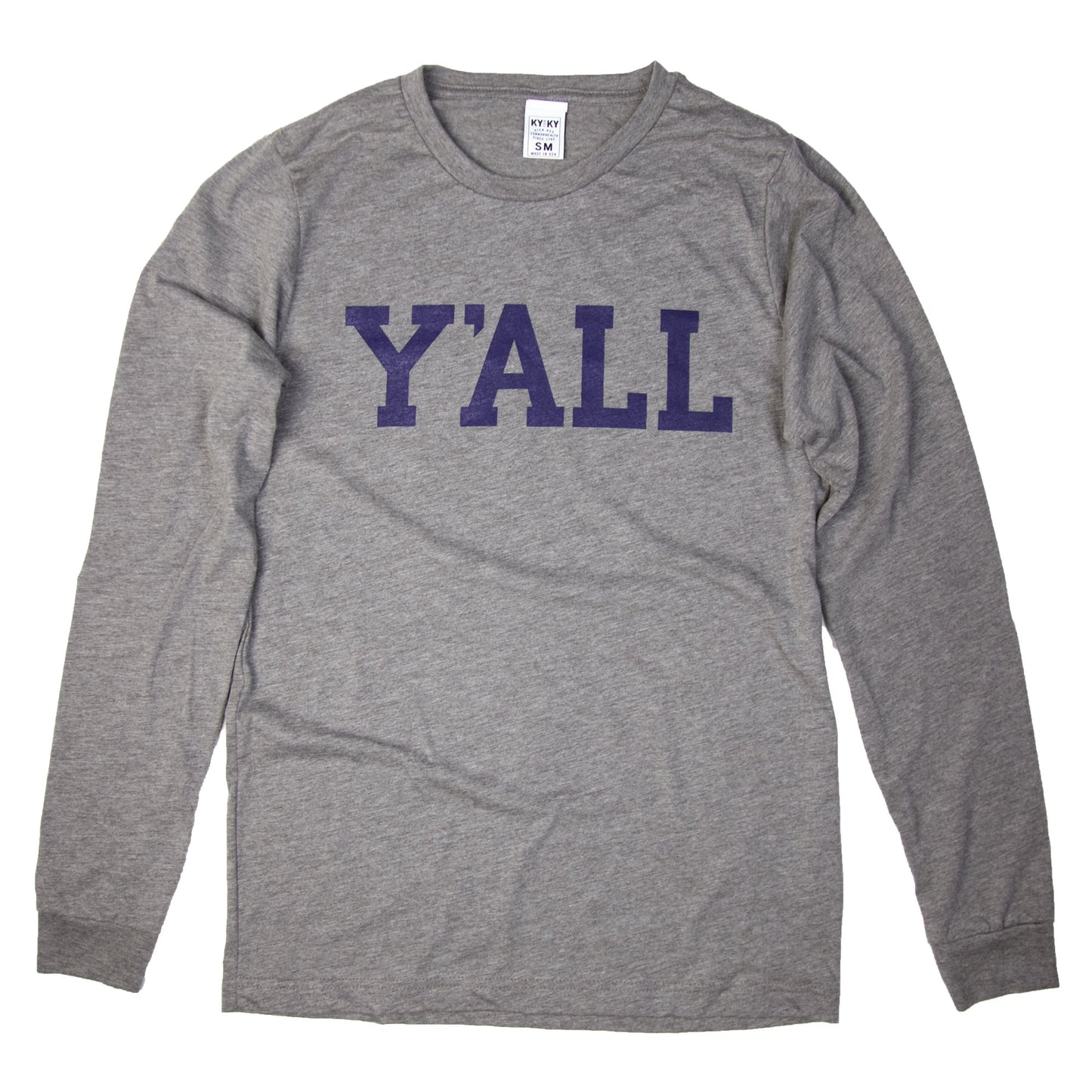 Long Sleeve Y'ALL Shirt (Grey)